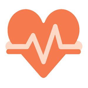 Heart Icon with EKG lines